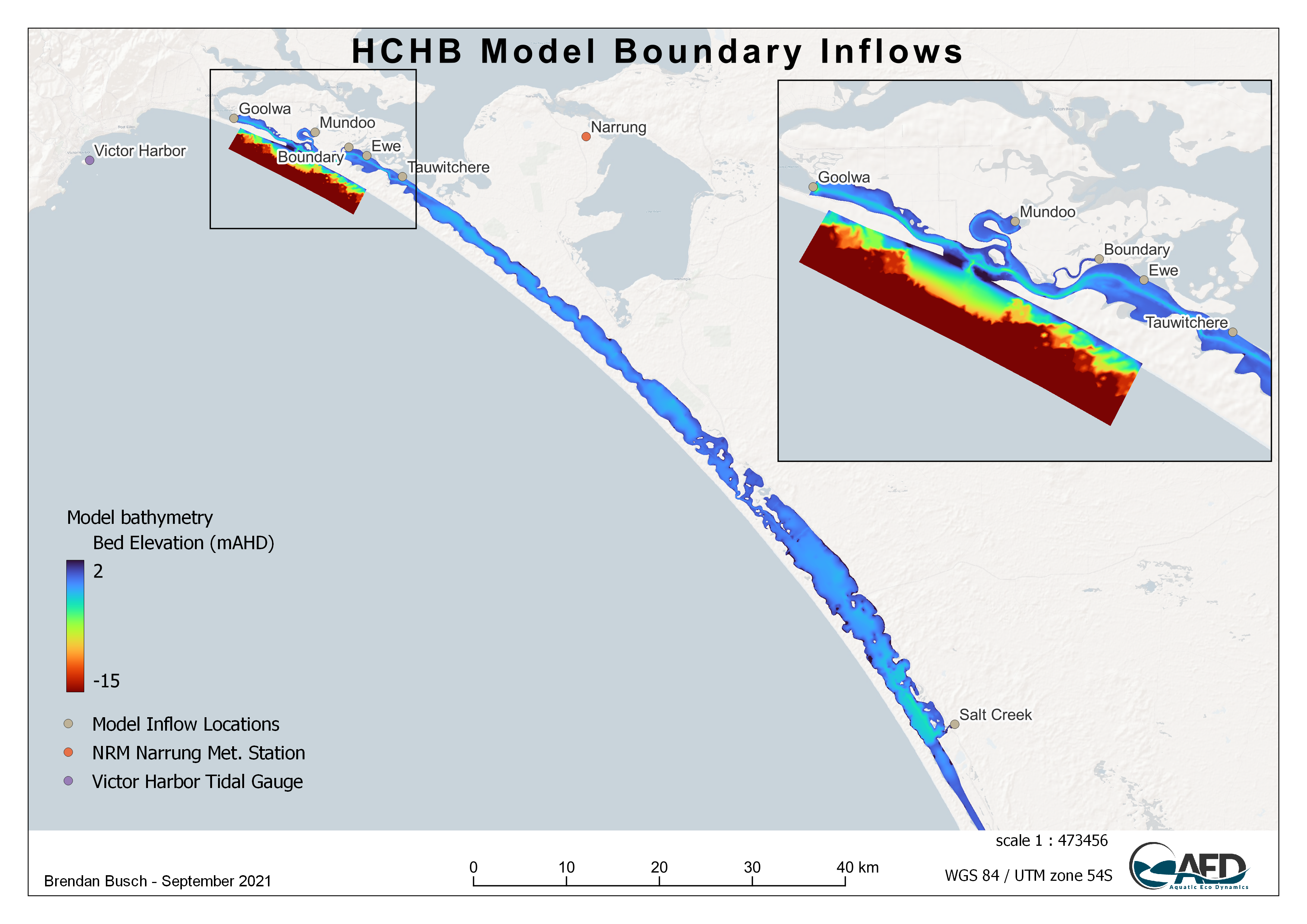 Summary locations where relevant boundary condition data is collected and/or applied.