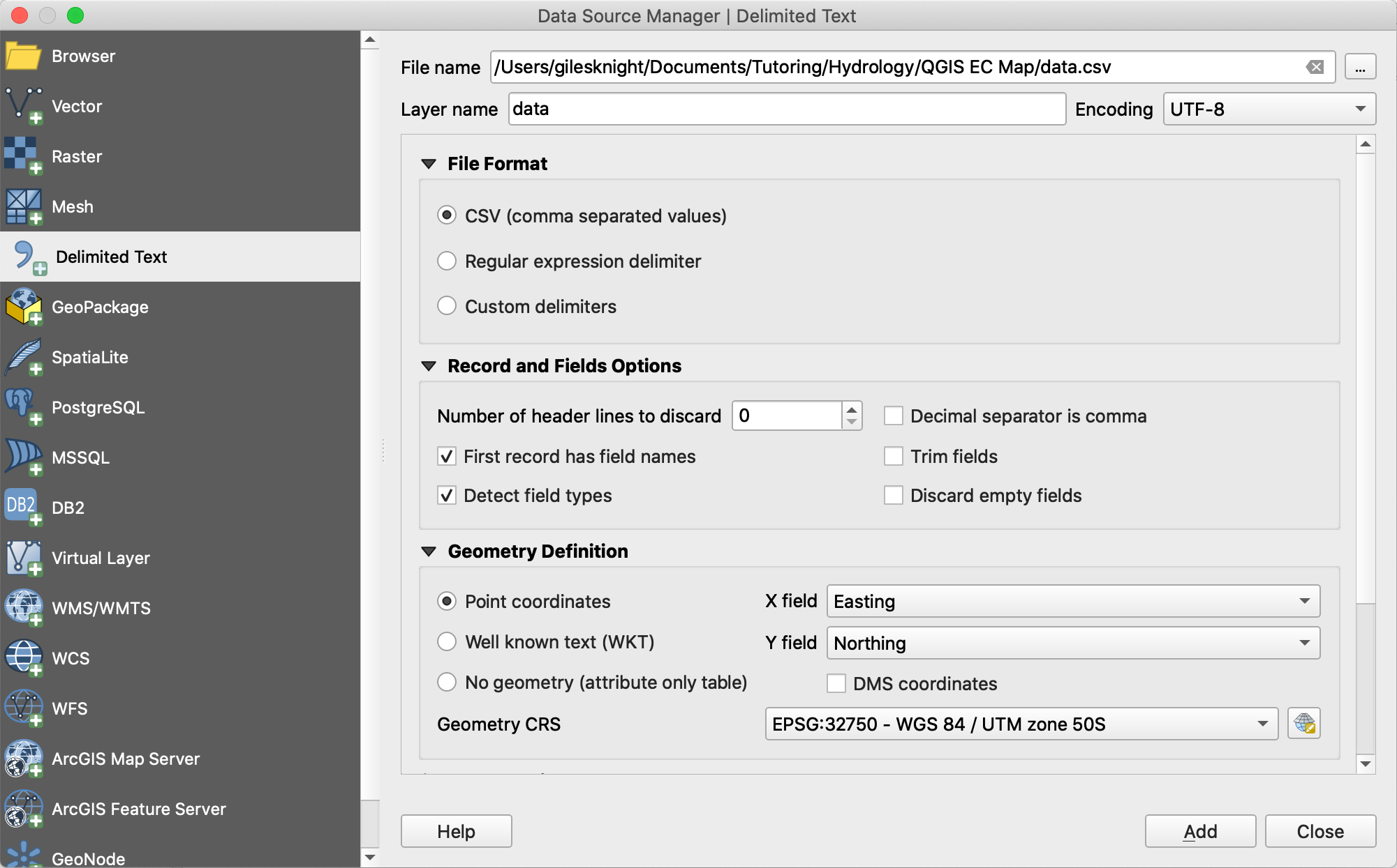 Importing your EC data.