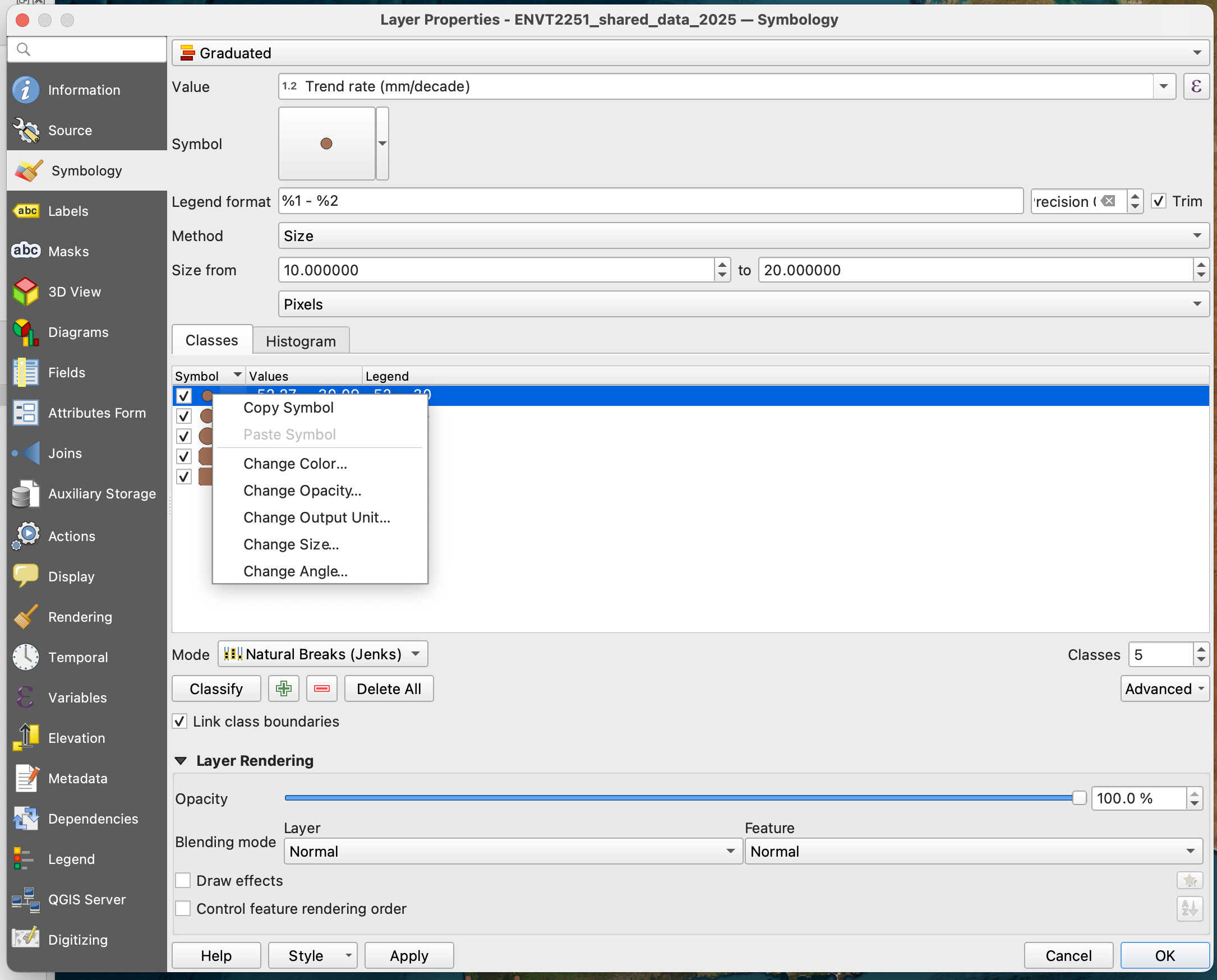 Setting symbology of the layer.